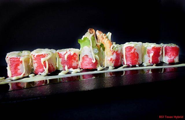 Texas Hybrid Roll-Tempura shrimp